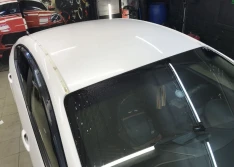 Оклейка крыши черной пленкой kia cerato.