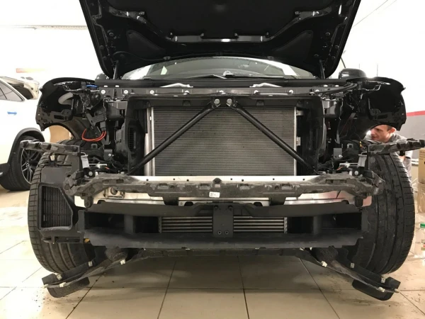 Демонтаж переднего бампера bmw x7