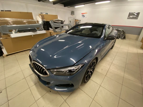 оклейка bmw 8 прозрачный сатин