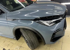 Infiniti qx55 оклейка полиуретановой пленкой