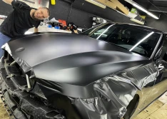 Оклейка черной матовой пленкой BMW 3 G20