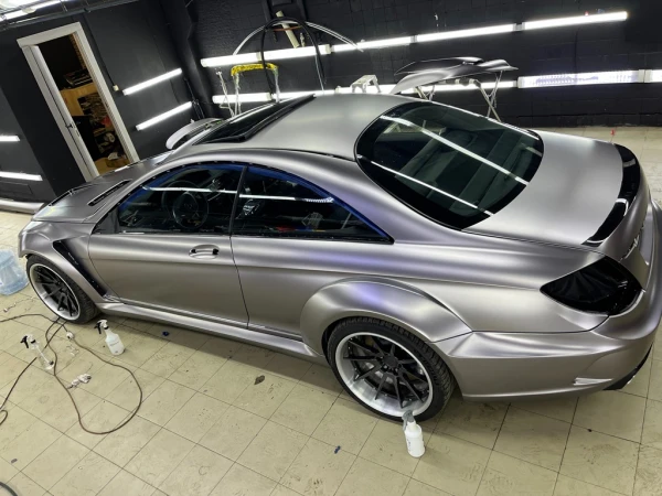 Оклейка матовой полиуретановой пленкой mercedes cl