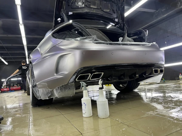 Оклейка матовой полиуретановой пленкой mercedes cl